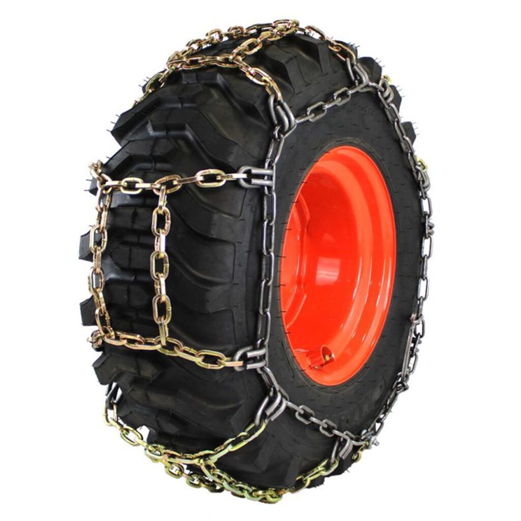 H-Pattern Square Link Alloy Skid Loader Tire Chains