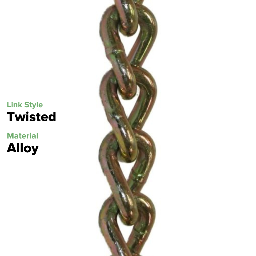 Twisted Square Bar Decorative Chain